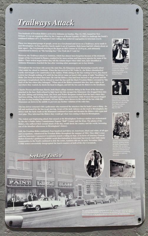 Trailways Attack Marker (1st panel) image. Click for full size.