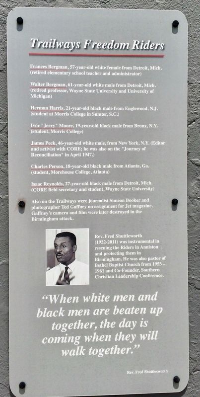 Trailways Attack Marker (2nd panel). Click for full size. Trailways Attack Marker (2nd panel) image. Click for full size.