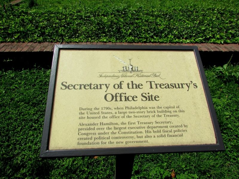 Secretary of the Treasurys Office Site Marker image. Click for full size.