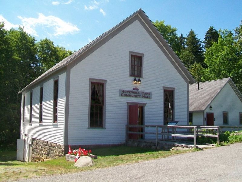 Hopewell Cape Community Hall and Marker image. Click for full size.