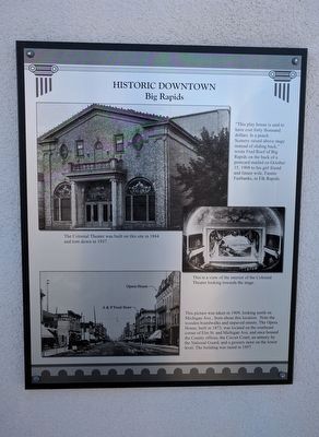 Historic Downtown Big Rapids Marker image. Click for full size.
