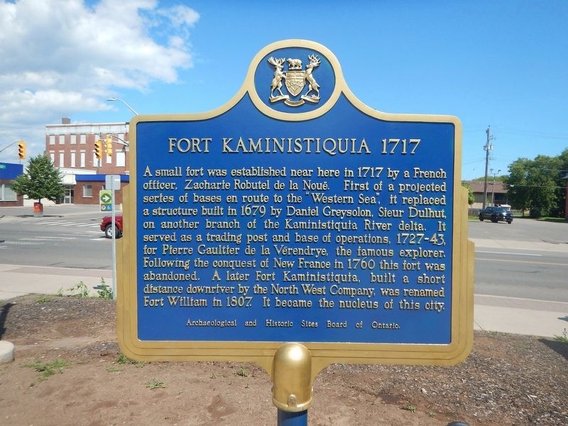 Fort Kaministiquia 1717 Marker image. Click for full size.