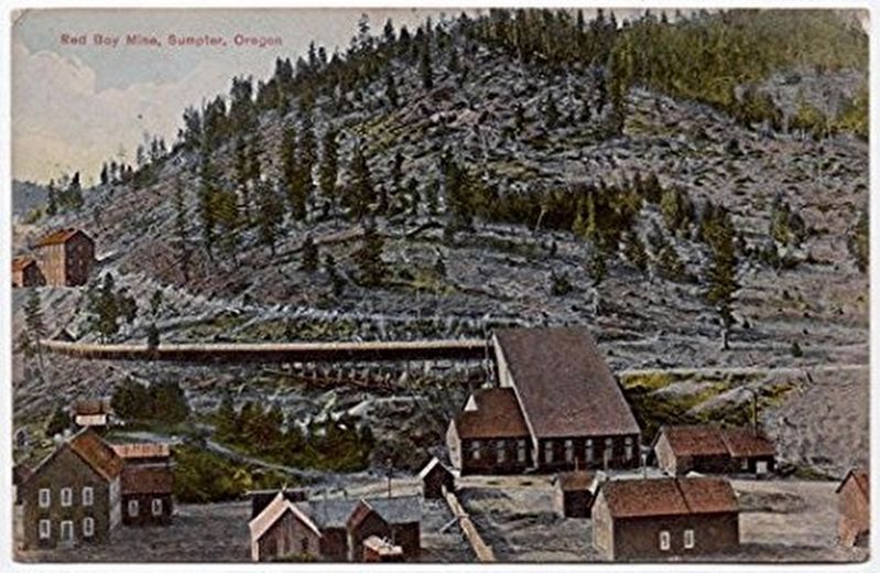 Historic postcard of Red Boy Mine image. Click for full size.