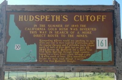 Hudspeth's Cutoff Marker. Click for full size. Hudspeth's Cutoff Marker image. Click for full size.