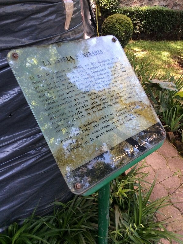 Leon Trotsky’s Funeral Column Marker. Click for full size. Leon Trotsky’s Funeral Column Marker image. Click for full size.