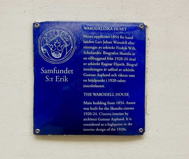 Warodellska Huset / The Warodell House Marker image. Click for full size.