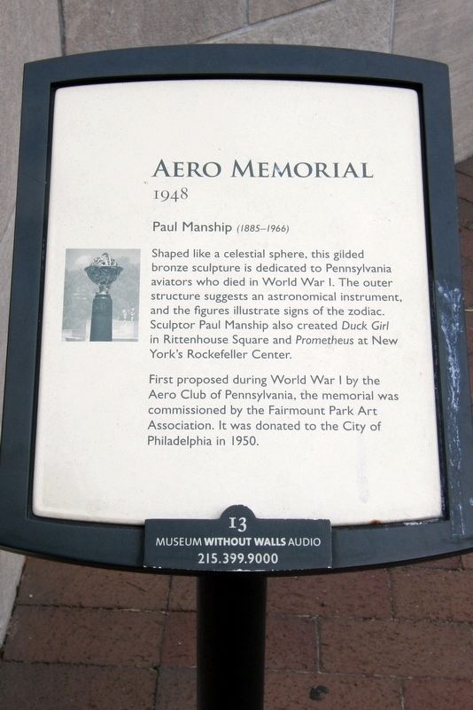 Aero Memorial Marker. Click for full size. Aero Memorial Marker image. Click for full size.