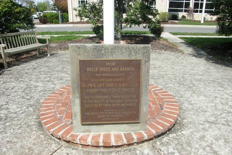 Ocean City Tabernacle Marker at the flagpole image. Click for full size.
