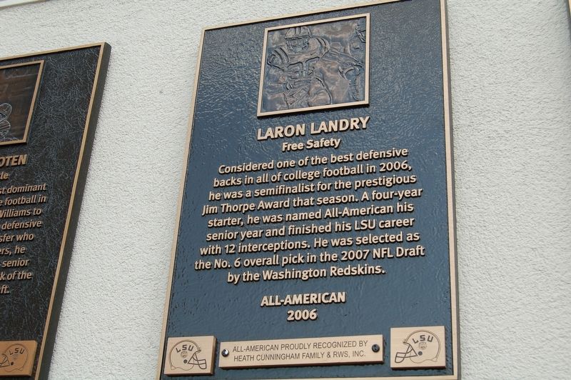 Laron Landry Marker. Click for full size. Laron Landry Marker image. Click for full size.