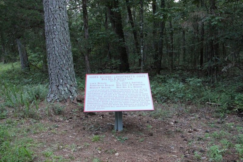 Hood's Division Marker. Click for full size. Hood's Division Marker image. Click for full size.