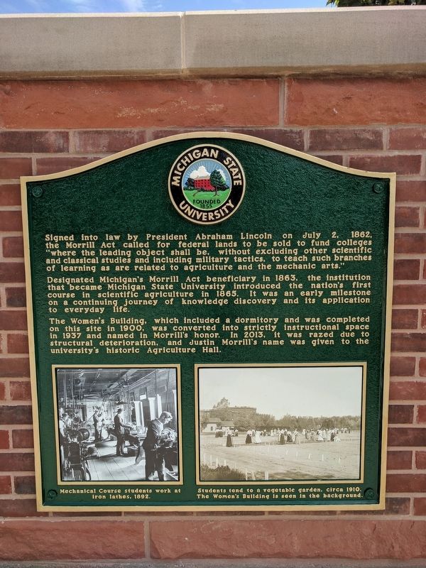 The Nation's Pioneer Land-Grant University Marker - Right Panel image. Click for full size.