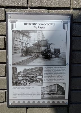 Historic Downtown Big Rapids Marker. Click for full size. Historic Downtown Big Rapids Marker image. Click for full size.