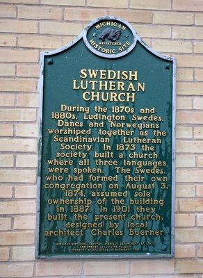Swedish Lutheran Church Marker image. Click for full size.