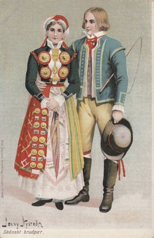 <i>Sk�nskt Brudpar</i> (Scanian Bridal Pair) image. Click for full size.