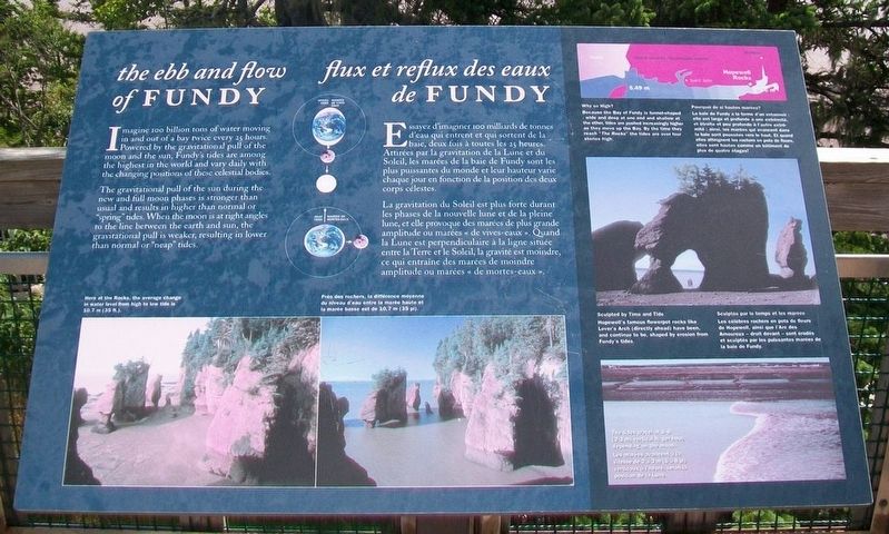 <i>the ebb and flow of</i> Fundy / <i>flux et reflux des eaux de</i> Fundy Marker image. Click for full size.