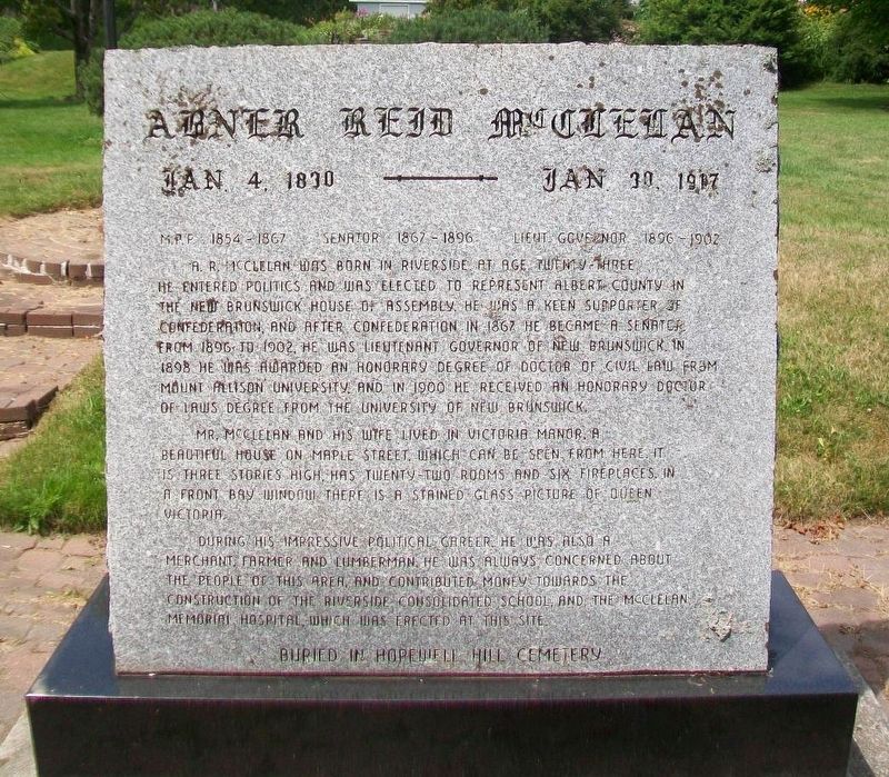 Abner Reid McClelan Monument image. Click for full size.