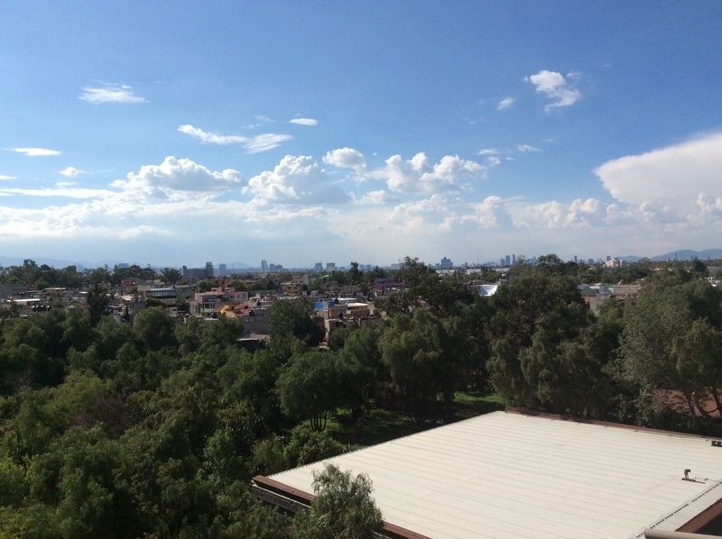 A view north of the Mexico City center from the top of the Anahuacalli Museum image. Click for full size.