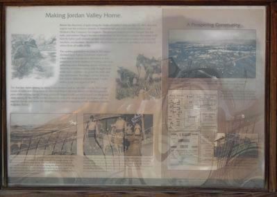 Making Jordan Valley Home Marker image. Click for full size.