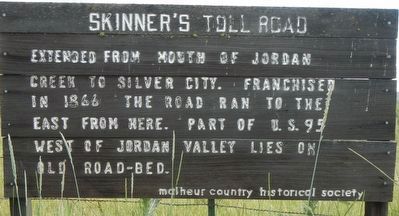 Skinner's Toll Road Marker image. Click for full size.