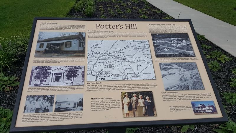 Potter’s Hill Marker. Click for full size. Potter’s Hill Marker image. Click for full size.