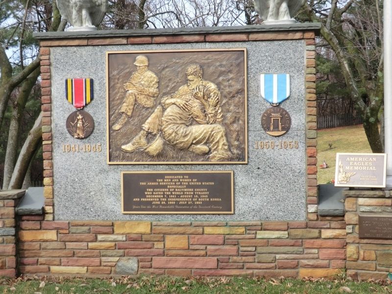 World War II and Korean War Memorial Marker image. Click for full size.