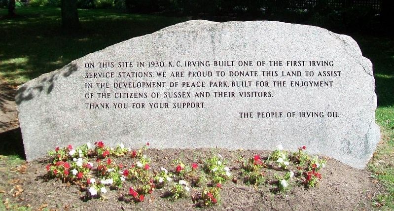 Site of One of the First Irving Service Stations Marker. Click for full size. Site of One of the First Irving Service Stations Marker image. Click for full size.