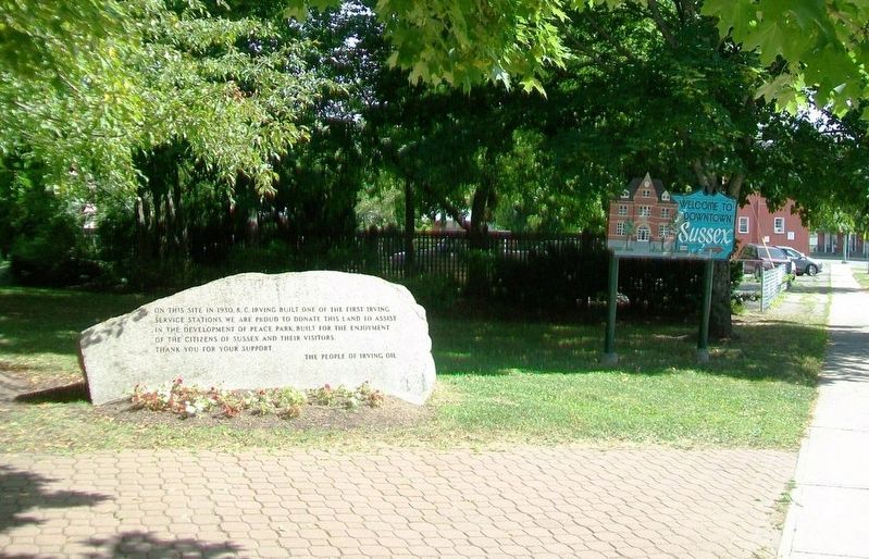 Site of One of the First Irving Service Stations Historical Marker