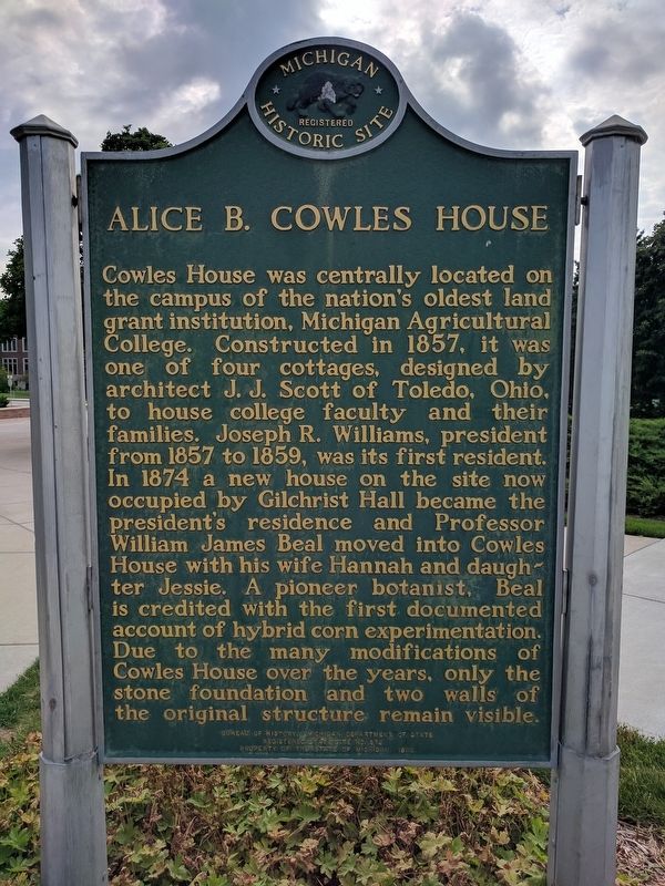 Alice B. Cowles House Marker - Side 2 image. Click for full size.