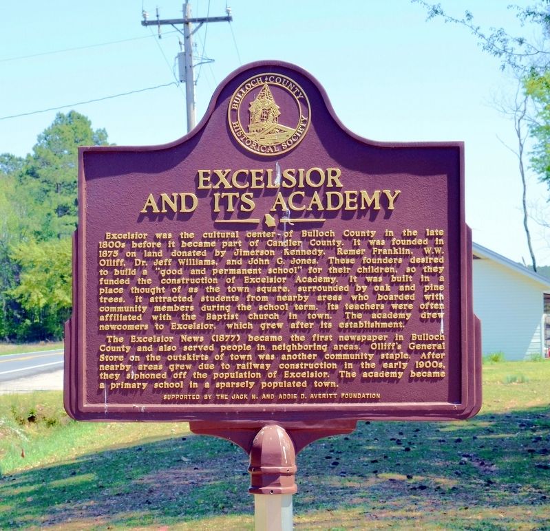 Excelsior and its Academy Marker image. Click for full size.