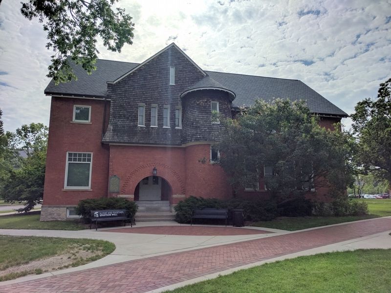 Harry J. Eustace Hall and Marker. Click for full size. Harry J. Eustace Hall and Marker image. Click for full size.