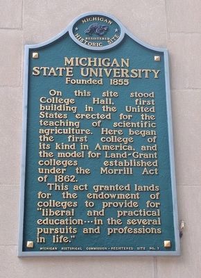 Michigan State University Marker image. Click for full size.