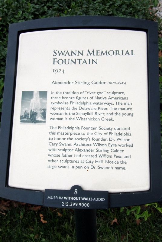 Swann Memorial Fountain Marker. Click for full size. Swann Memorial Fountain Marker image. Click for full size.