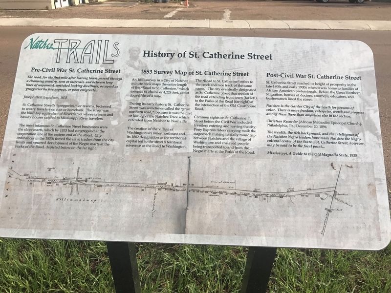 History of St. Catherine Street Marker image. Click for full size.