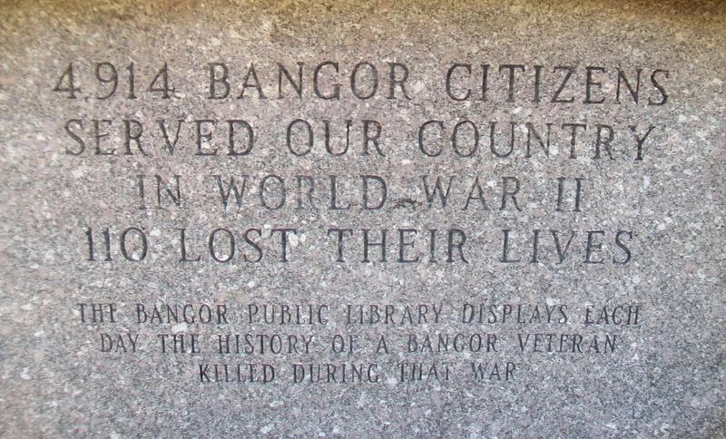 World War II Memorial Marker. Click for full size. World War II Memorial Marker image. Click for full size.