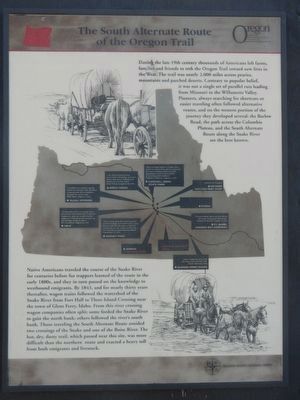 The South Alternate Route of the Oregon Trail Marker. Click for full size. The South Alternate Route of the Oregon Trail Marker image. Click for full size.
