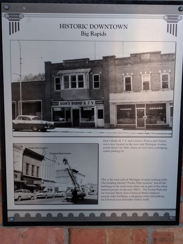 Historic Downtown Big Rapids Marker image. Click for full size.