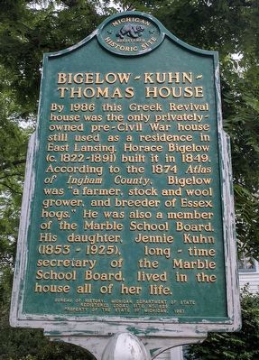 Bigelow-Kuhn-Thomas House Marker. Click for full size. Bigelow-Kuhn-Thomas House Marker image. Click for full size.