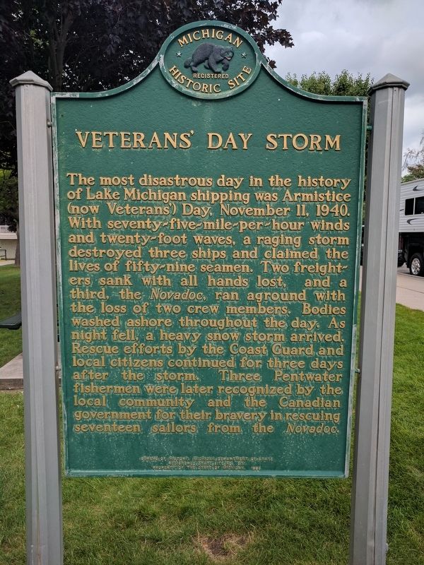 Veterans' Day Storm Marker (Side 2) image. Click for full size.