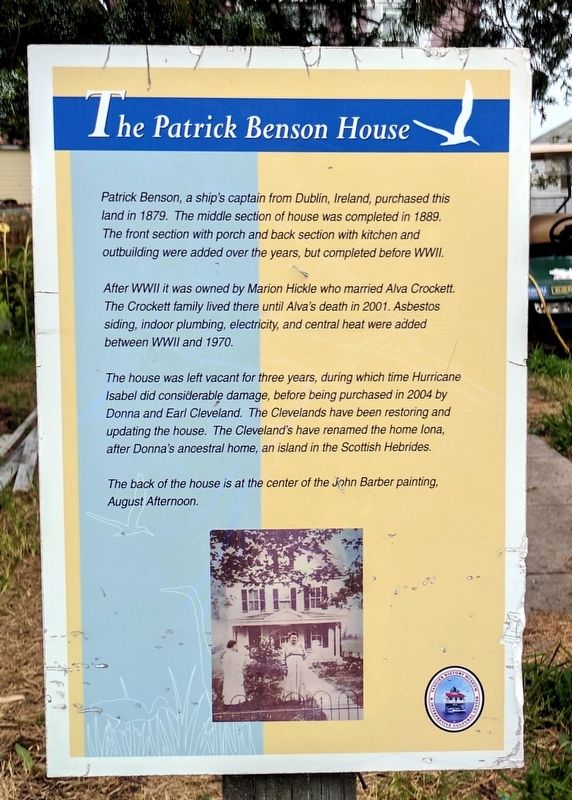 The Patrick Benson House Marker image. Click for full size.