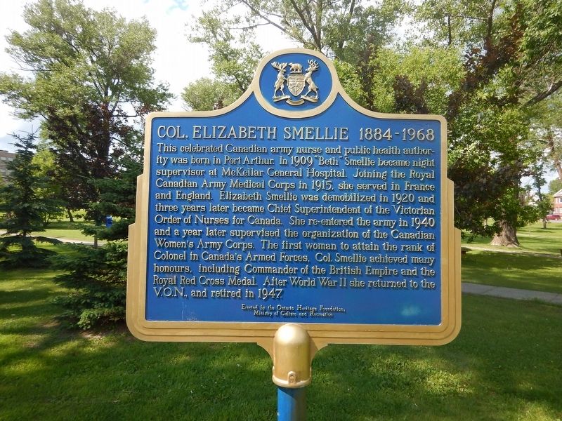 Col. Elizabeth Smellie Marker image. Click for full size.
