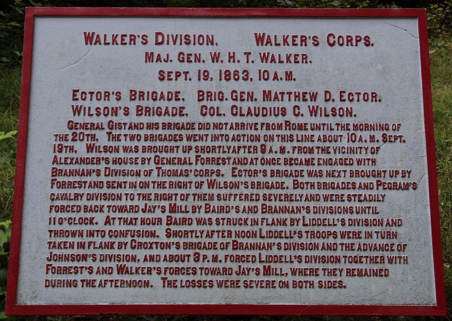 Walker's Division Marker image. Click for full size.