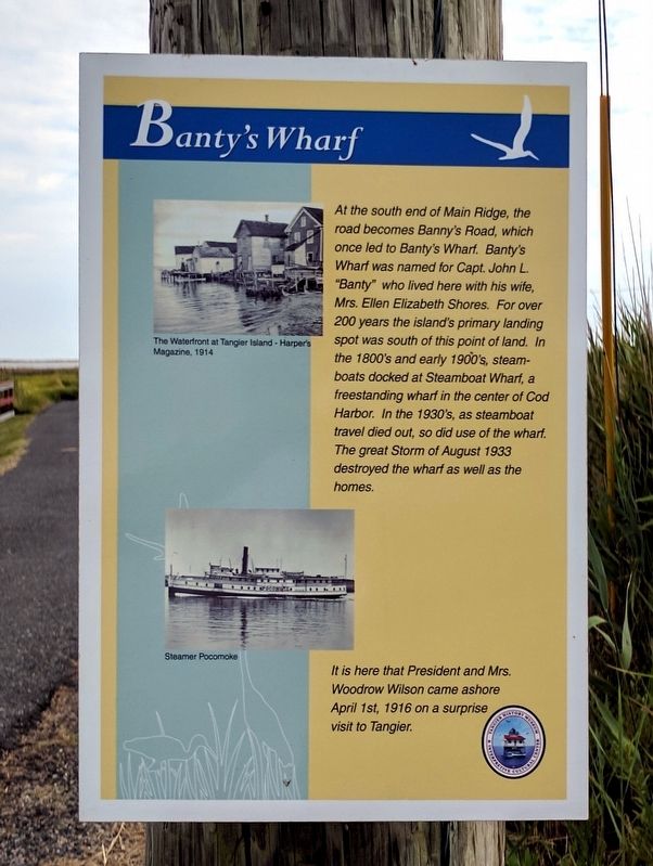 Banty's Wharf Marker image. Click for full size.