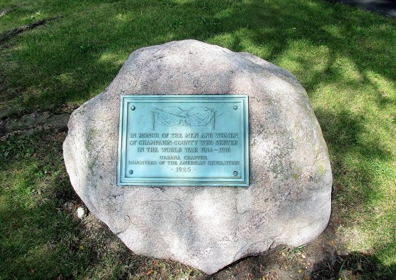 Champaign County World War I Memorial Marker image. Click for full size.