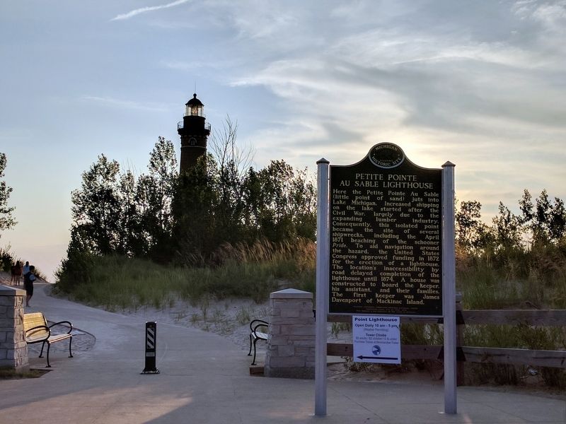 Petite Pointe Au Sable Lighthouse Marker image. Click for full size.
