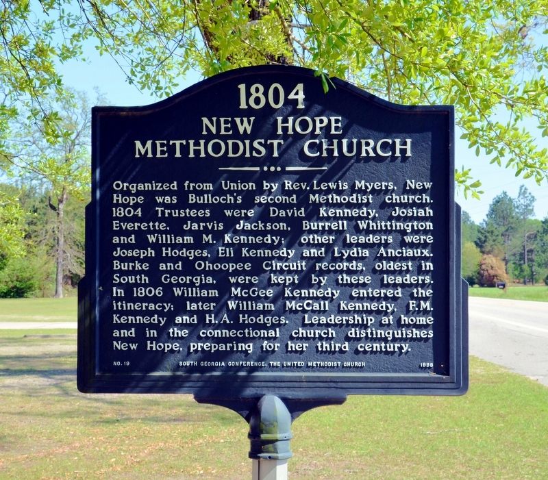 1804 New Hope Methodist Church Marker image. Click for full size.