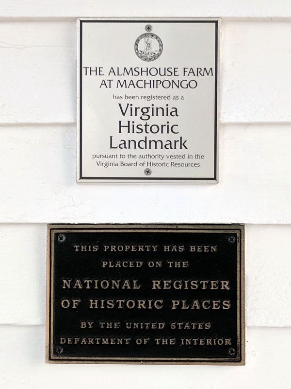 Almshouse Farm at Machipongo plaques image. Click for full size.