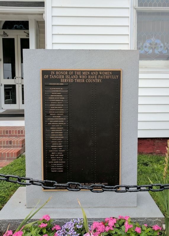 Tangier Island Veterans Memorial Marker image. Click for full size.