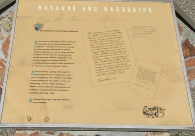 Hazards and Hardships Marker. Click for full size. Hazards and Hardships Marker image. Click for full size.