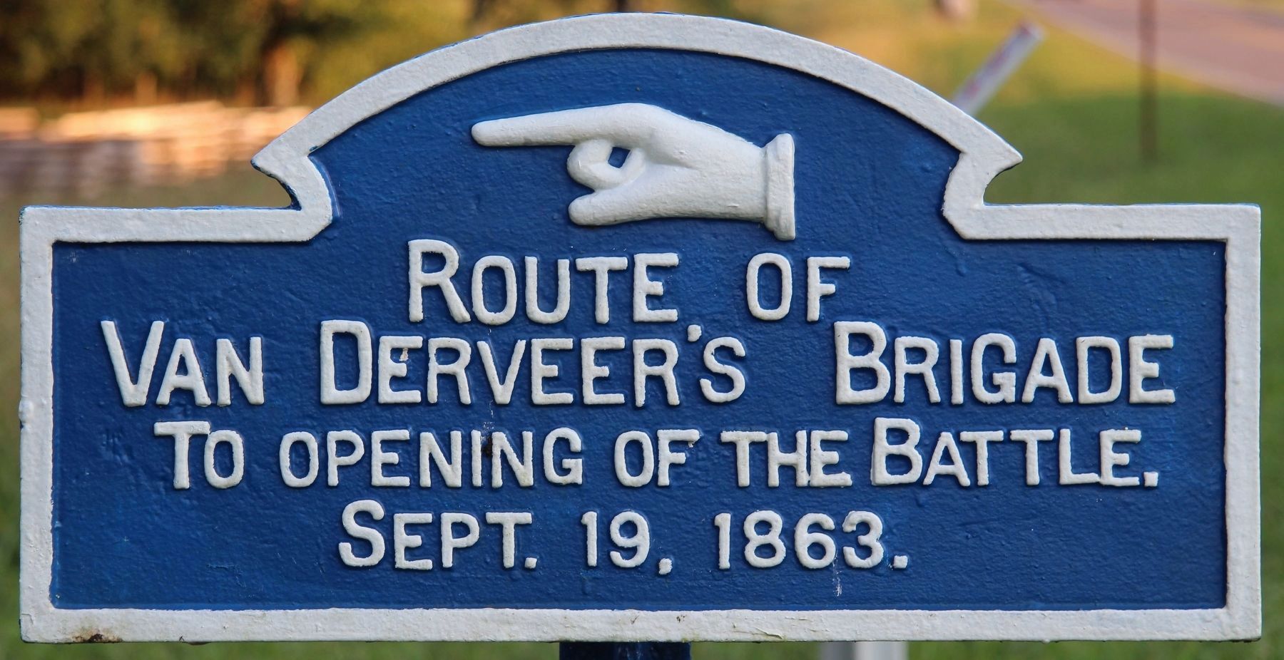 Route of Van Derveer's Brigade Marker image. Click for full size.
