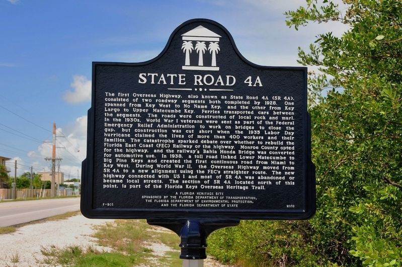 State Road 4A Marker image. Click for full size.